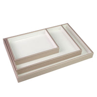 PU Leather Jewelry Storage Tray for Rings, Necklaces, Bracelets, and Earrings
