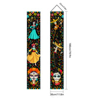 Halloween Day of the Dead Skeleton Couple Decorative Banner