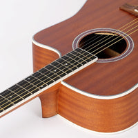 41-inch Sapele Matte Acoustic Guitar Set with Cutaway