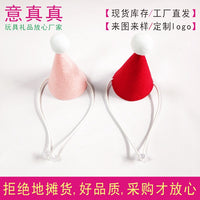 Pet Christmas Hat Mini Felt Doll Elastic Buckle Hat for Holiday Party Photo Props