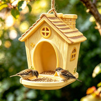 Creative Outdoor Hanging Tree Stump Bird Feeder for Garden Patio Balcony
