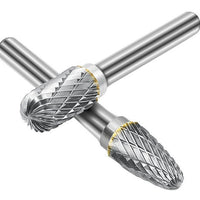 Double-Cut Tungsten Carbide Rotary Burr Set for Metal, Jade, and Stone Carving, Deburring, and Polishing