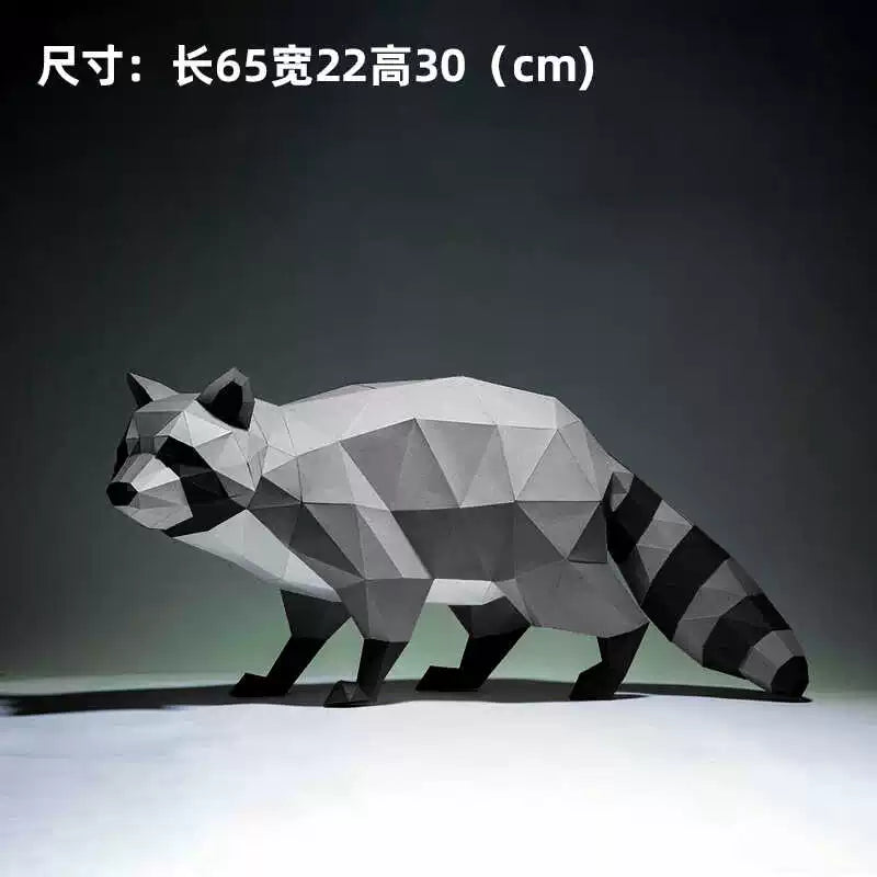 DIY Raccoon Papercraft Ornament for Desk and Home Decor