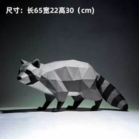 DIY Raccoon Papercraft Ornament for Desk and Home Decor