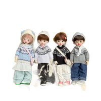 BJD Doll Fair Isle Knitted Sweater Retro Jacquard Top