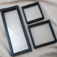 Transparent PE Film Jewelry Display Box Anti-Oxidation Dustproof Floating Frame for Earrings Necklaces Rings Watches