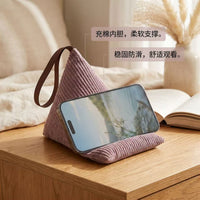Mini Creative Solid Color Phone Holder Pillow for Desk and Bedside
