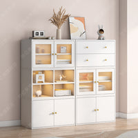 Modular Iron Art Storage Cabinet with Multiple Functions for Toys, Snacks, and Entryway