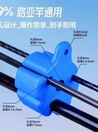 Silicone Fishing Rod Holder Ball Clip Set for Lure Rods