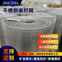 Industrial 304 Stainless Steel Woven Wire Mesh Filter Screen (5-400 Mesh)