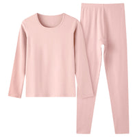 Women's Pure Cotton Thermal Underwear Set High Elasticity for Autumn and Winter