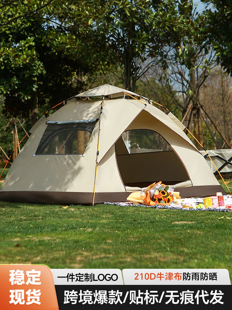 Automatic Pop-Up Camping Tent with UV Protection and Rainproof Oxford Cloth for Outdoor Beach and Indoor Use