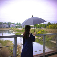 Transparent Long-Handle Automatic Umbrella for Rain and Sun Protection
