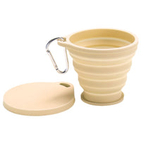 Collapsible Silicone Travel Cup with Hook, Portable for Outdoor Camping
