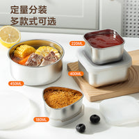 304 Stainless Steel Food Storage Containers with Silicone Lids, Microwave Safe Meal Prep Boxes for Refrigerator and Freezer
