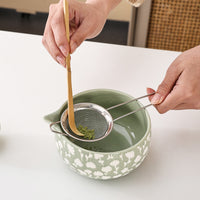 5-Piece Matcha Tea Set with Teabowl, Whisk, Scoop, and Stand, Kiln-Glazed Ceramic, European FCM Certified