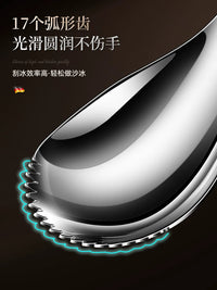 Manual Ice Shaver for Home Use, Mini Shaved Ice Machine, Commercial Ice Crusher with Spoon