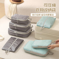 4-Piece Compressible Travel Packing Cubes Set, Water-Resistant Luggage Organizer Bags