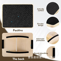 Wooden Balance Board for Yoga and Fitness Training, Non-Slip Stability Rocker for Adults