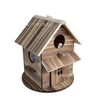 Wooden Birdhouse Outdoor Hanging Bird Feeder Nest for Small Birds