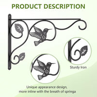 Rustproof Wall-Mounted Plant Hanger Hook for Bird Feeders Wind Chimes Lanterns Outdoor Decor