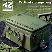 Outdoor Camping Storage Bag Large Capacity Wear-Resistant Foldable Multi-functional Gear Organizer with Water-Resistant Bottom
