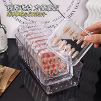 Clear Flip-Top Storage Box for Press-On Nails, Jewelry, and Crafts Display