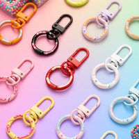Cute Cartoon Doll Keychain with Spring Clasp for Bags and Couples