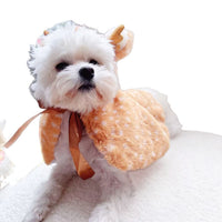 Christmas Reindeer Pet Cloak with Hat for Dogs and Cats