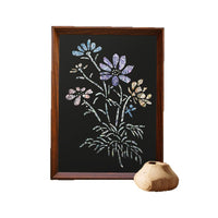 DIY Shell Inlay Picture Frame Kit with A4 Vintage Frame, Desktop Ornament for Home and Office, Creative Gift