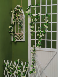 Artificial Rose Flower Vine Garland for Indoor Outdoor Wall Decor and Pipe Wrapping