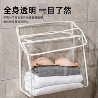 PVC Transparent Waterproof Hanging Shower Caddy Bag with Touch Screen Window for Dorm Bathroom