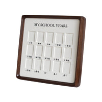 Growth Photo Frame for Kids, Commemorative Solid Wood 2-Inch ID Photo Storage for Students and Babies