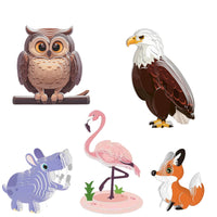 Cartoon Animal World 3D Paper Puzzle for Kids, Educational DIY Model Craft Toy