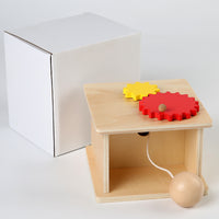 Montessori Wooden Yarn Winder Educational Toy for Kids, Hand-Eye Coordination Training