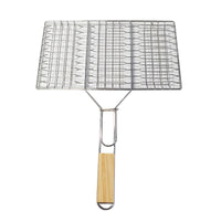 BBQ Grilling Basket for Vegetables, Meat, and Fish - Outdoor Large Hamburger Clip Net Rack Thickened Fish Grill Clamp