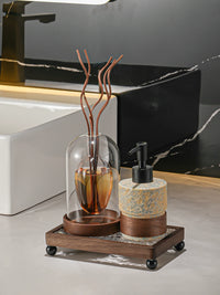 Luxury Vintage Ceramic Lotion Dispenser Bottle Set for Bathroom