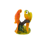 Resin Parrot Figurine Ornament Home Decor Bird Model Gift Car Dashboard Couple Birds