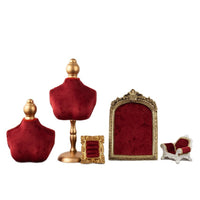 Vintage Velvet Mannequin Bust & Photo Frame Jewelry Display for Necklaces, Earrings, Rings