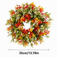 Autumn Eucalyptus and Gypsophila Wreath for Front Door Decor