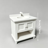 Miniature Dollhouse European Style Bathroom Cabinet Model