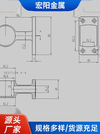 316/304 Stainless Steel Marine Grab Handle Bracket for 32mm/38mm Tubes