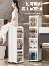 Slim Rolling Storage Cart with Drawers/Shelves for Bathroom Kitchen Narrow Spaces