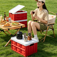 Outdoor Foldable Storage Box Multi-functional Large Capacity Car Trunk Organizer Industrial Style