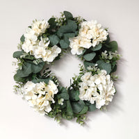 Artificial Eucalyptus Hydrangea Rose Daisy Wreath for Home Decor and Events