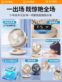 2026 New Desktop USB Fan with 5-Speed Cooling, Digital Display, and Quiet Operation for Office, Dorm, and Home