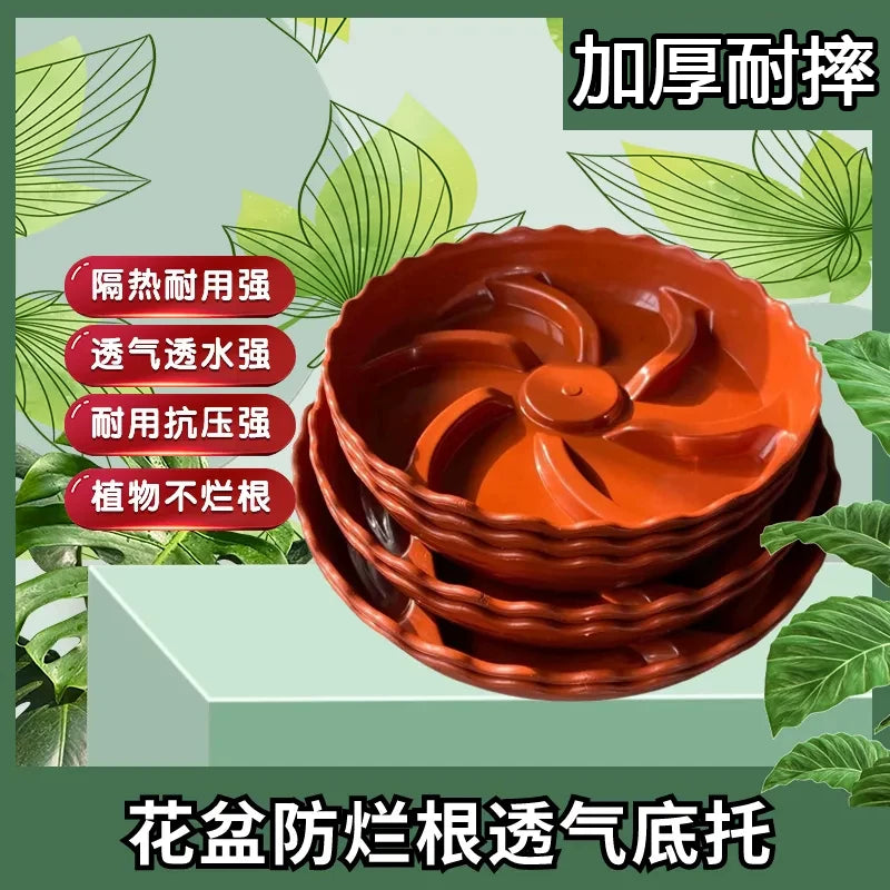 Plant Pot Risers for Root Rot Prevention, Breathable Base Stand for Garden Balcony