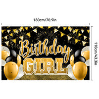 Customizable Birthday Party Backdrop Banner Polyester Photography Prop