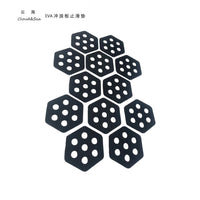 12-Piece Hexagonal Hollow EVA Surfboard Traction Pad with 3M Adhesive