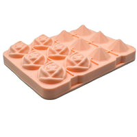 2-in-1 Rose and Diamond Shape Ice Cube Tray with Lid, Silicone Ice Mold for Freezer